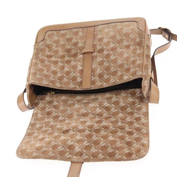 Salvatore Ferragamo Shoulder Bag Suede Beige Auth - Picture 9 of 16